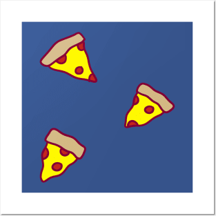 Three Little Pizza Slices Posters and Art